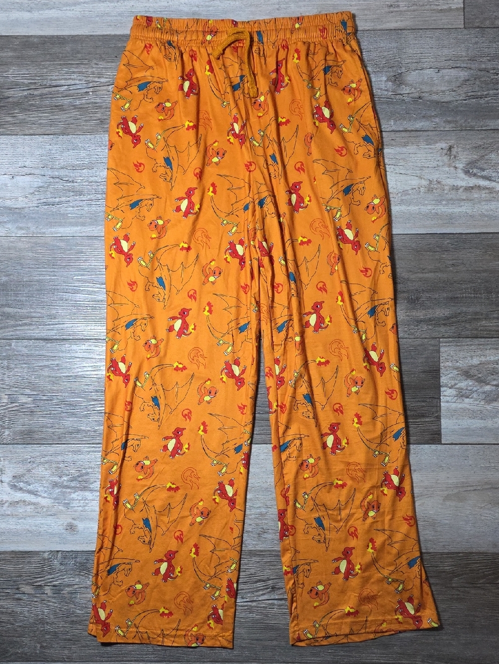 BoxLunch x Pokémon Unisex Fire Type Evolutions AOP Super Soft PJ Bottoms Sz Md